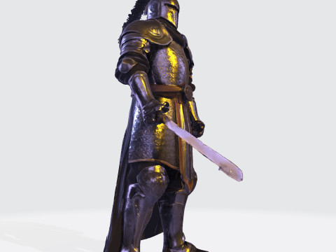 Knight Sentinel Ultra High Poly 3D Print Model 3D print model 3D Model