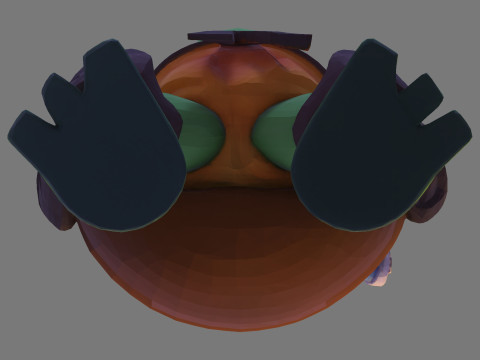 Ninja Tortue laag poly schattig voor FDM hars 3D-printen 3D Model