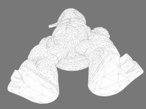 Ninja Tortue laag poly schattig voor FDM hars 3D-printen 3D Model