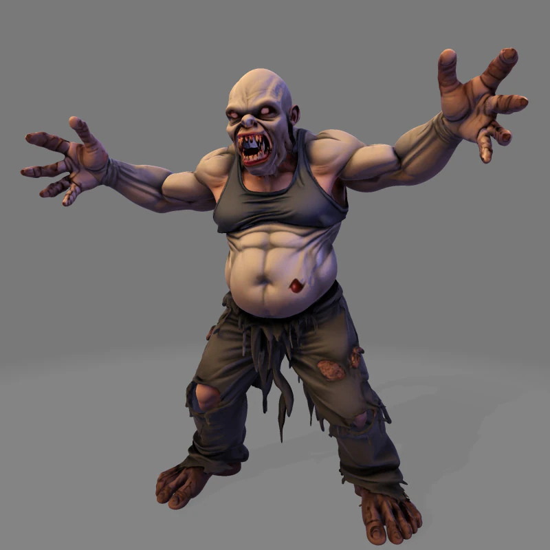 Horror Monster HighPoly para Halloween Modelo de impress&atilde;o 3D Modelo 3D .c4d .max .obj .3ds .fbx .stl .blend 