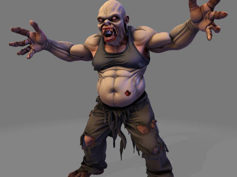 Horror Monster HighPoly para Halloween Modelo de impress&atilde;o 3D Modelo 3D