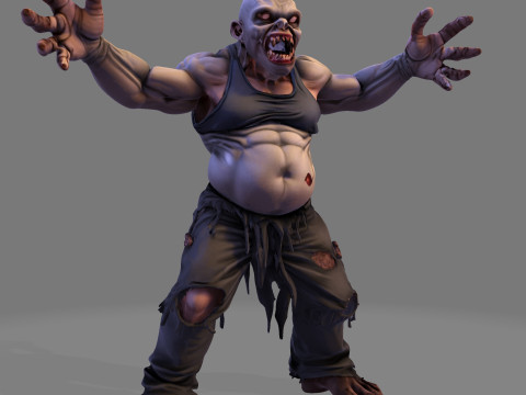 Horror Monster HighPoly voor Halloween 3D-printmodel 3D Model