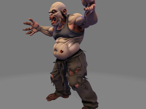 Horror Monster HighPoly voor Halloween 3D-printmodel 3D Model