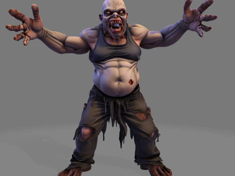 Horror Monster HighPoly para Halloween Modelo de impress&atilde;o 3D Modelo 3D