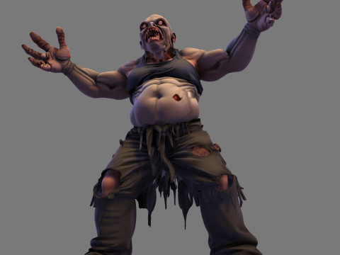 Horror Monster HighPoly voor Halloween 3D-printmodel 3D Model