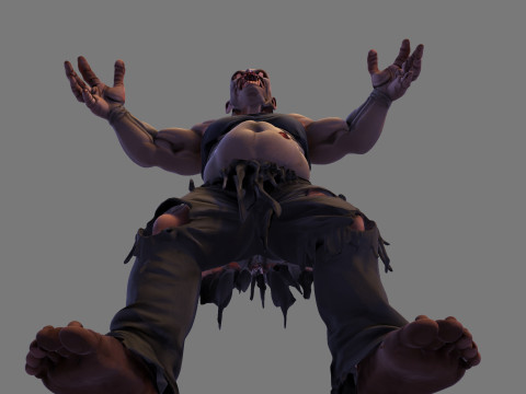 Horror Monster HighPoly voor Halloween 3D-printmodel 3D Model