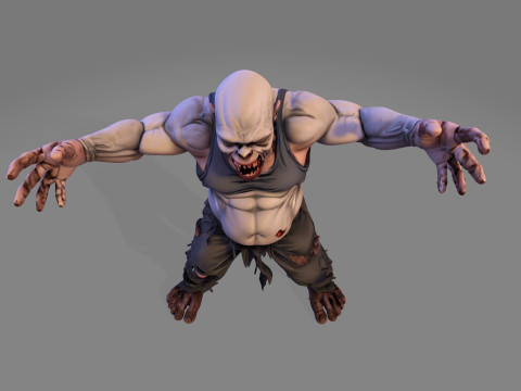 Horror Monster HighPoly voor Halloween 3D-printmodel 3D Model