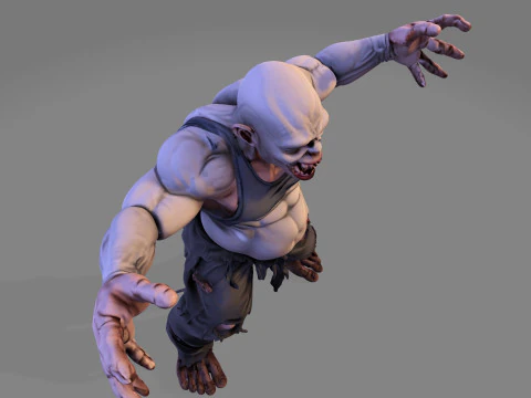 Horror Monster HighPoly para Halloween Modelo de impress&atilde;o 3D Modelo 3D