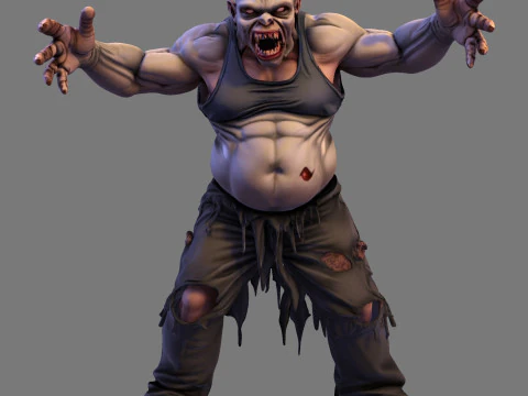 Horror Monster HighPoly para Halloween Modelo de impress&atilde;o 3D Modelo 3D