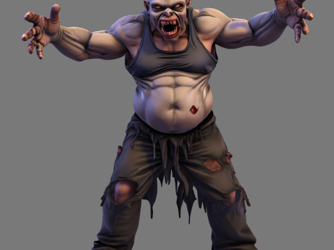 Horror Monster HighPoly voor Halloween 3D-printmodel 3D Model