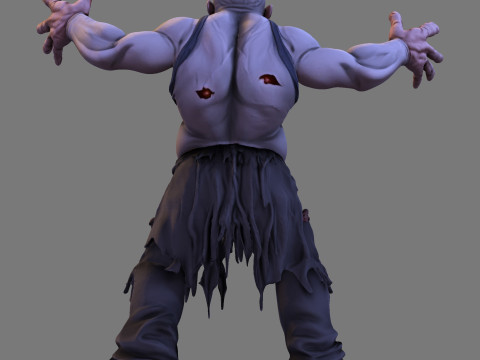 Horror Monster HighPoly voor Halloween 3D-printmodel 3D Model