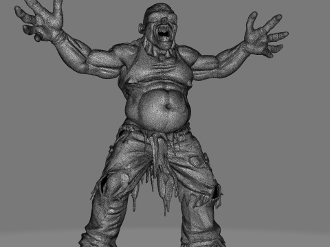 Horror Monster HighPoly voor Halloween 3D-printmodel 3D Model