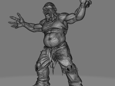 Horror Monster HighPoly voor Halloween 3D-printmodel 3D Model