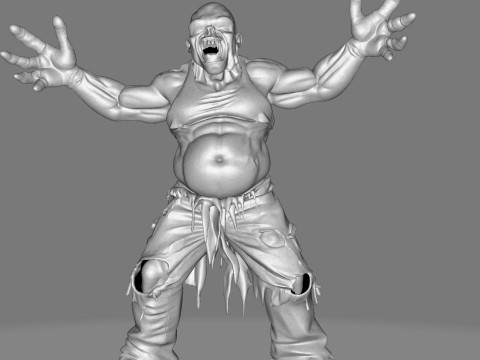 Horror Monster HighPoly voor Halloween 3D-printmodel 3D Model