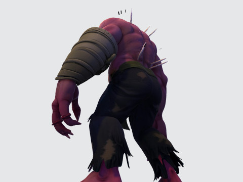 Model Cetak 3D Halloween Poli Tinggi Makhluk Horor Mengerikan untuk Tampilan Kolektor Model Cetak 3D