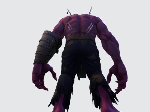 Model Cetak 3D Halloween Poli Tinggi Makhluk Horor Mengerikan untuk Tampilan Kolektor Model Cetak 3D