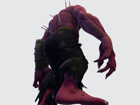 Model Cetak 3D Halloween Poli Tinggi Makhluk Horor Mengerikan untuk Tampilan Kolektor Model Cetak 3D