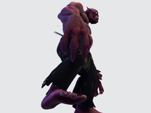 Model Cetak 3D Halloween Poli Tinggi Makhluk Horor Mengerikan untuk Tampilan Kolektor Model Cetak 3D