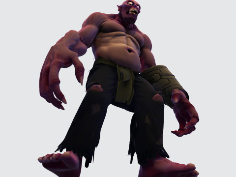 Model Cetak 3D Halloween Poli Tinggi Makhluk Horor Mengerikan untuk Tampilan Kolektor Model Cetak 3D