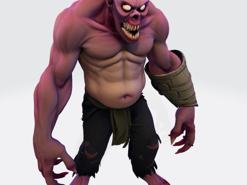 Model Cetak 3D Halloween Poli Tinggi Makhluk Horor Mengerikan untuk Tampilan Kolektor Model Cetak 3D
