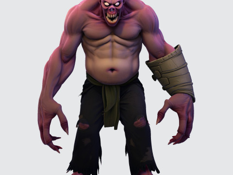 Model Cetak 3D Halloween Poli Tinggi Makhluk Horor Mengerikan untuk Tampilan Kolektor Model Cetak 3D