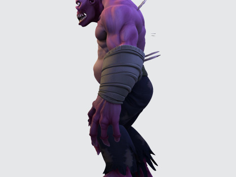 Model Cetak 3D Halloween Poli Tinggi Makhluk Horor Mengerikan untuk Tampilan Kolektor Model Cetak 3D