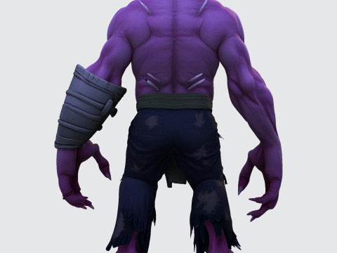 Model Cetak 3D Halloween Poli Tinggi Makhluk Horor Mengerikan untuk Tampilan Kolektor Model Cetak 3D