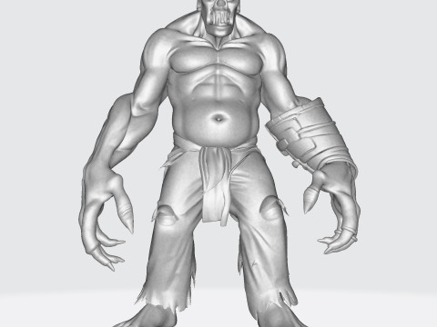 Model Cetak 3D Halloween Poli Tinggi Makhluk Horor Mengerikan untuk Tampilan Kolektor Model Cetak 3D