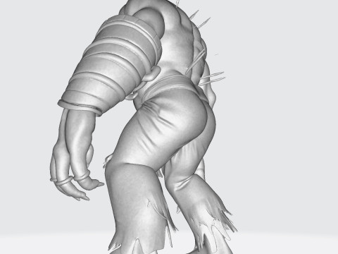 Model Cetak 3D Halloween Poli Tinggi Makhluk Horor Mengerikan untuk Tampilan Kolektor Model Cetak 3D