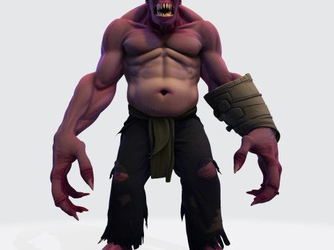 Model Cetak 3D Halloween Poli Tinggi Makhluk Horor Mengerikan untuk Tampilan Kolektor Model Cetak 3D