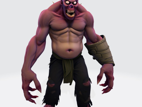 Model Cetak 3D Halloween Poli Tinggi Makhluk Horor Mengerikan untuk Tampilan Kolektor Model Cetak 3D