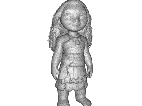 팬 컬렉션 디스플레이용 양식화된 모아나 폴리네시아 히로인 3D 인쇄용 작은 입상 3D 프린트 모델