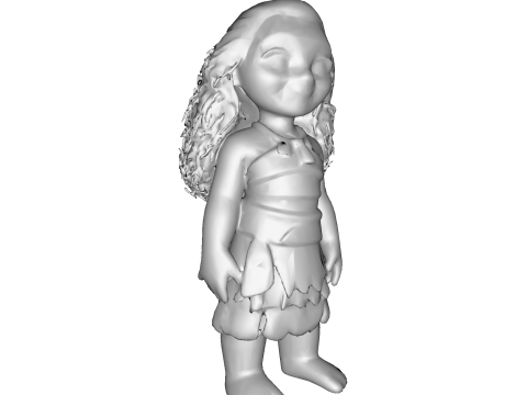 팬 컬렉션 디스플레이용 양식화된 모아나 폴리네시아 히로인 3D 인쇄용 작은 입상 3D 프린트 모델