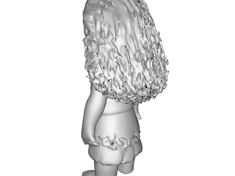 팬 컬렉션 디스플레이용 양식화된 모아나 폴리네시아 히로인 3D 인쇄용 작은 입상 3D 프린트 모델