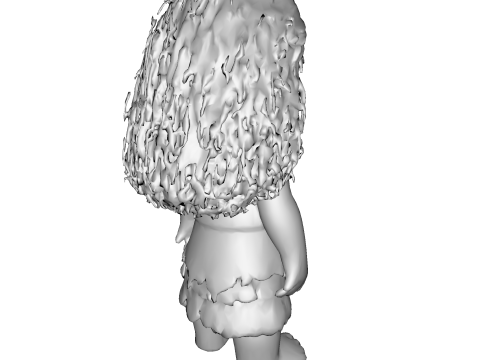 팬 컬렉션 디스플레이용 양식화된 모아나 폴리네시아 히로인 3D 인쇄용 작은 입상 3D 프린트 모델