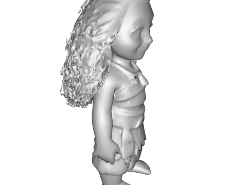 팬 컬렉션 디스플레이용 양식화된 모아나 폴리네시아 히로인 3D 인쇄용 작은 입상 3D 프린트 모델