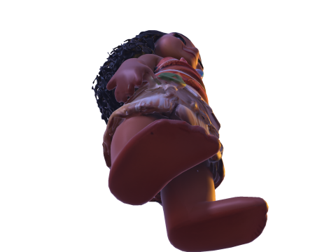 팬 컬렉션 디스플레이용 양식화된 모아나 폴리네시아 히로인 3D 인쇄용 작은 입상 3D 프린트 모델