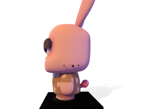 Joanna Watterson Karakter Cetak 3D Poli Rendah dengan Patung Seni Penggemar Bergaya Dasar Tampilan Model Cetak 3D
