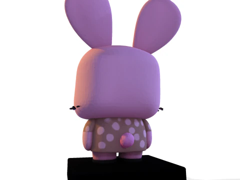 Joanna Watterson personagem imprim&iacute;vel em 3D Low-Poly com base de exibi&ccedil;&atilde;o estatueta estilizada de arte em leque Modelo de Impressão 3D