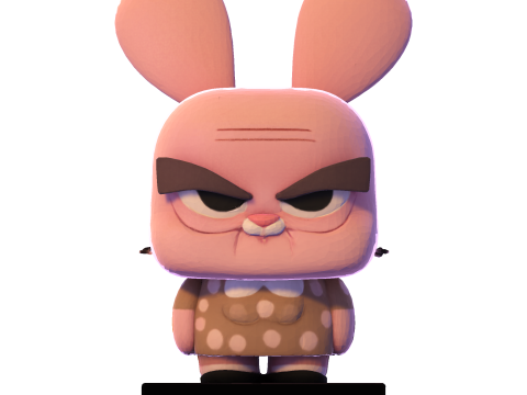 Joanna Watterson Karakter Cetak 3D Poli Rendah dengan Patung Seni Penggemar Bergaya Dasar Tampilan Model Cetak 3D