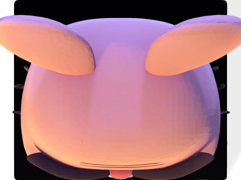 Joanna Watterson Karakter Cetak 3D Poli Rendah dengan Patung Seni Penggemar Bergaya Dasar Tampilan Model Cetak 3D