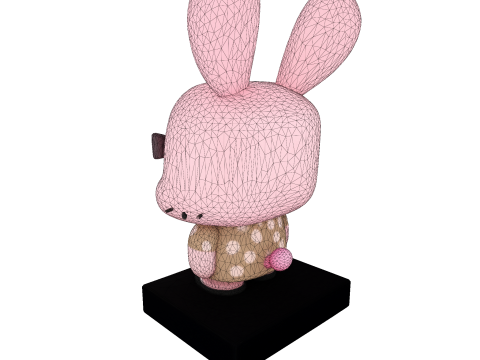 Joanna Watterson Karakter Cetak 3D Poli Rendah dengan Patung Seni Penggemar Bergaya Dasar Tampilan Model Cetak 3D