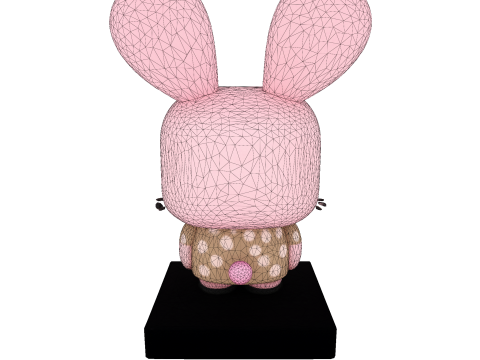 Joanna Watterson Karakter Cetak 3D Poli Rendah dengan Patung Seni Penggemar Bergaya Dasar Tampilan Model Cetak 3D