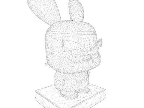 Joanna Watterson Karakter Cetak 3D Poli Rendah dengan Patung Seni Penggemar Bergaya Dasar Tampilan Model Cetak 3D