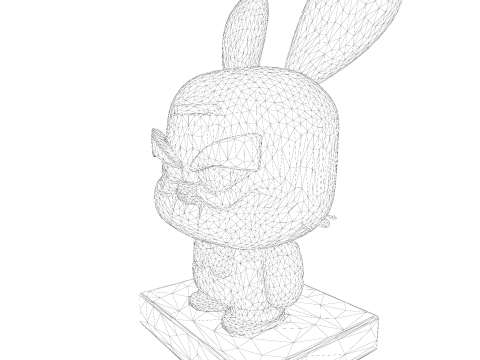 Joanna Watterson Karakter Cetak 3D Poli Rendah dengan Patung Seni Penggemar Bergaya Dasar Tampilan Model Cetak 3D
