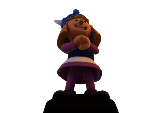 バイキングガール 3D 印刷可能なフィギュア、円形ベース付き 3Dプリントモデル