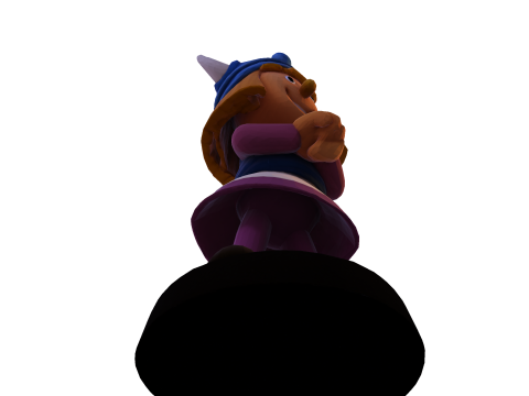 バイキングガール 3D 印刷可能なフィギュア、円形ベース付き 3Dプリントモデル