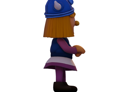 バイキングガール 3D 印刷可能なフィギュア、円形ベース付き 3Dプリントモデル