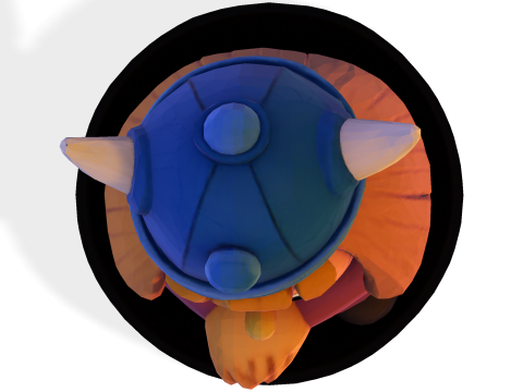 バイキングガール 3D 印刷可能なフィギュア、円形ベース付き 3Dプリントモデル