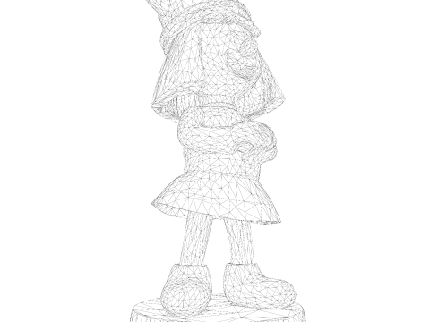 バイキングガール 3D 印刷可能なフィギュア、円形ベース付き 3Dプリントモデル